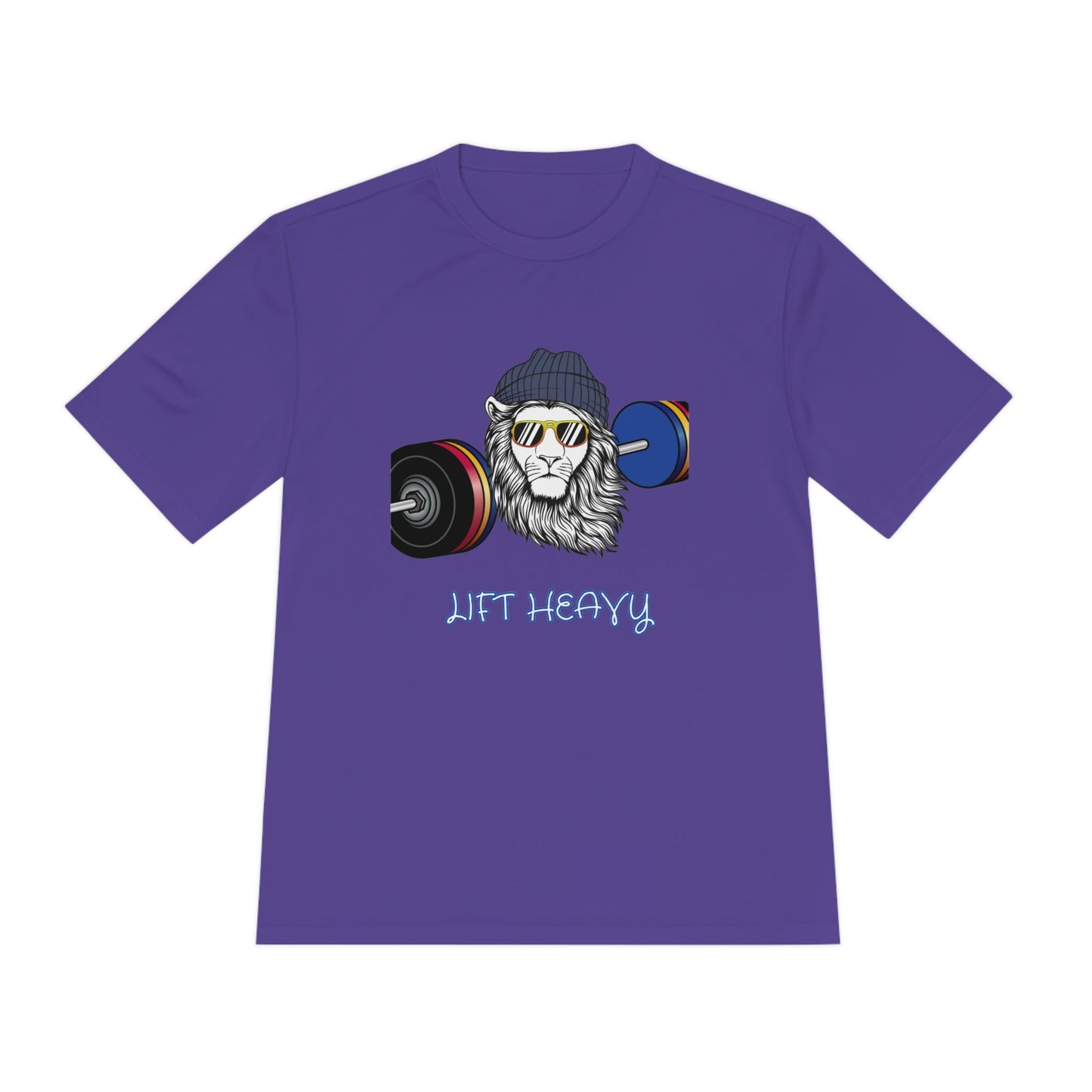 Lift Heavy, Gym Tee, Work Out Shirt, Crossfit, Lift Iron, Exercise shirt, Gym outfit, Unisex Moisture Wicking Tee, Gift, Jog, Run Tee - Mighty Lifestyle