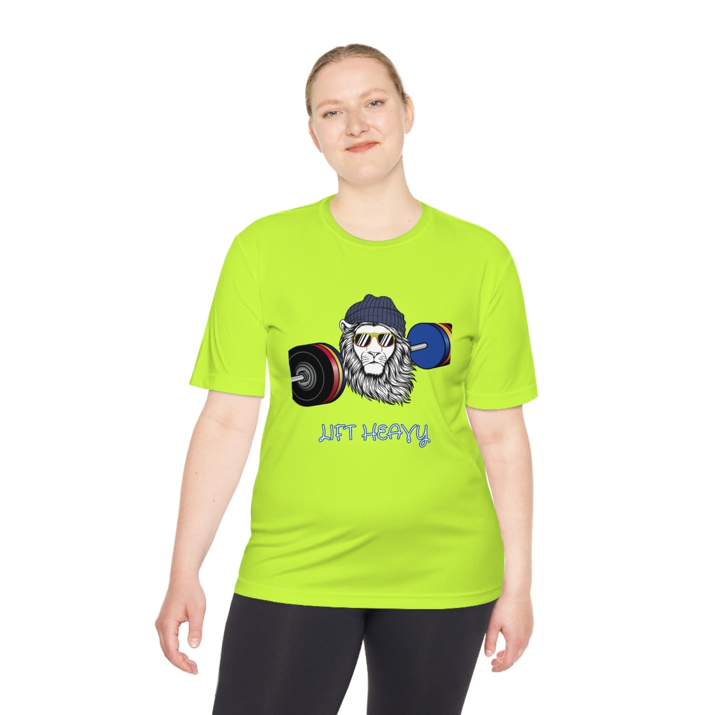 Lift Heavy, Gym Tee, Work Out Shirt, Crossfit, Lift Iron, Exercise shirt, Gym outfit, Unisex Moisture Wicking Tee, Gift, Jog, Run Tee - Mighty Lifestyle