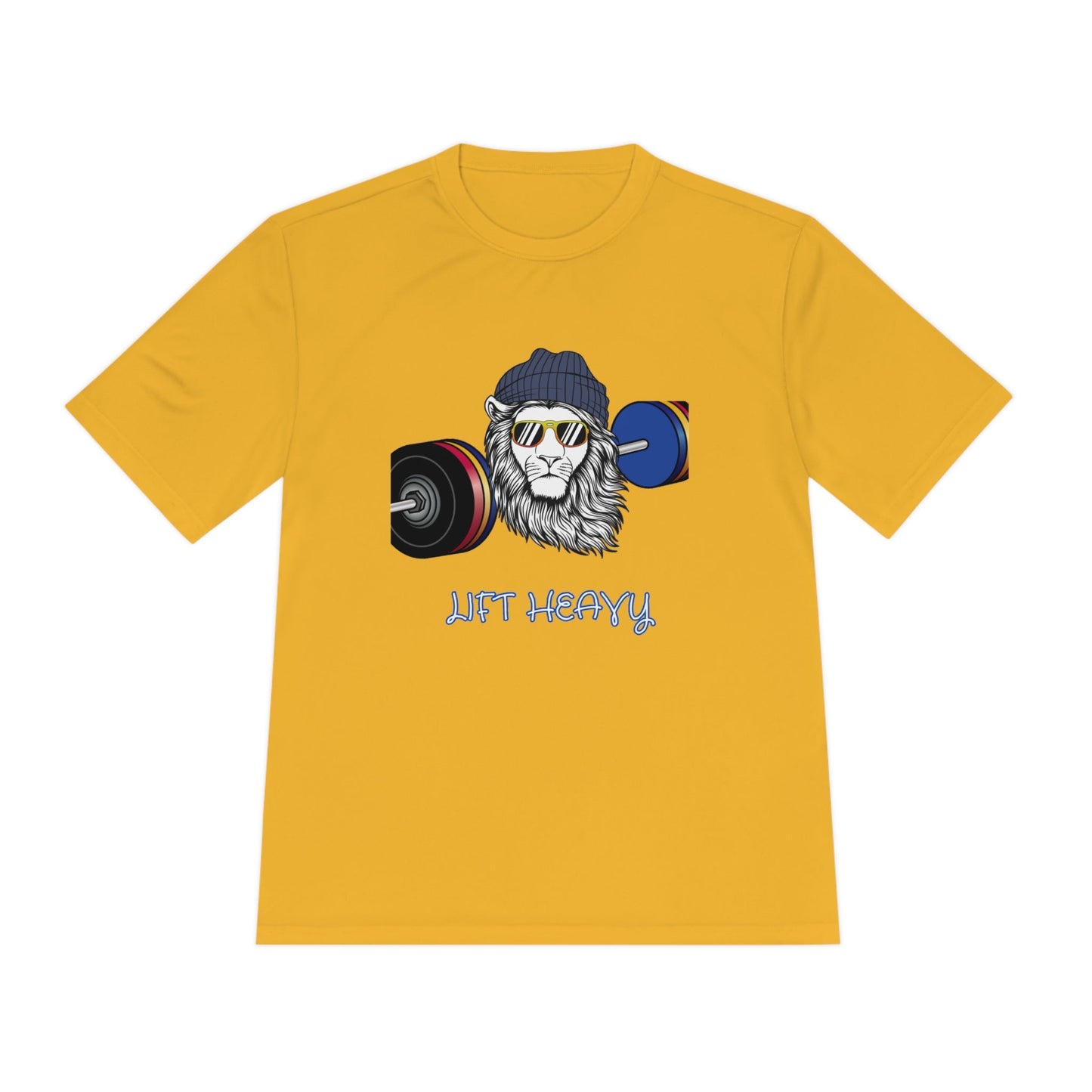 Lift Heavy, Gym Tee, Work Out Shirt, Crossfit, Lift Iron, Exercise shirt, Gym outfit, Unisex Moisture Wicking Tee, Gift, Jog, Run Tee - Mighty Lifestyle