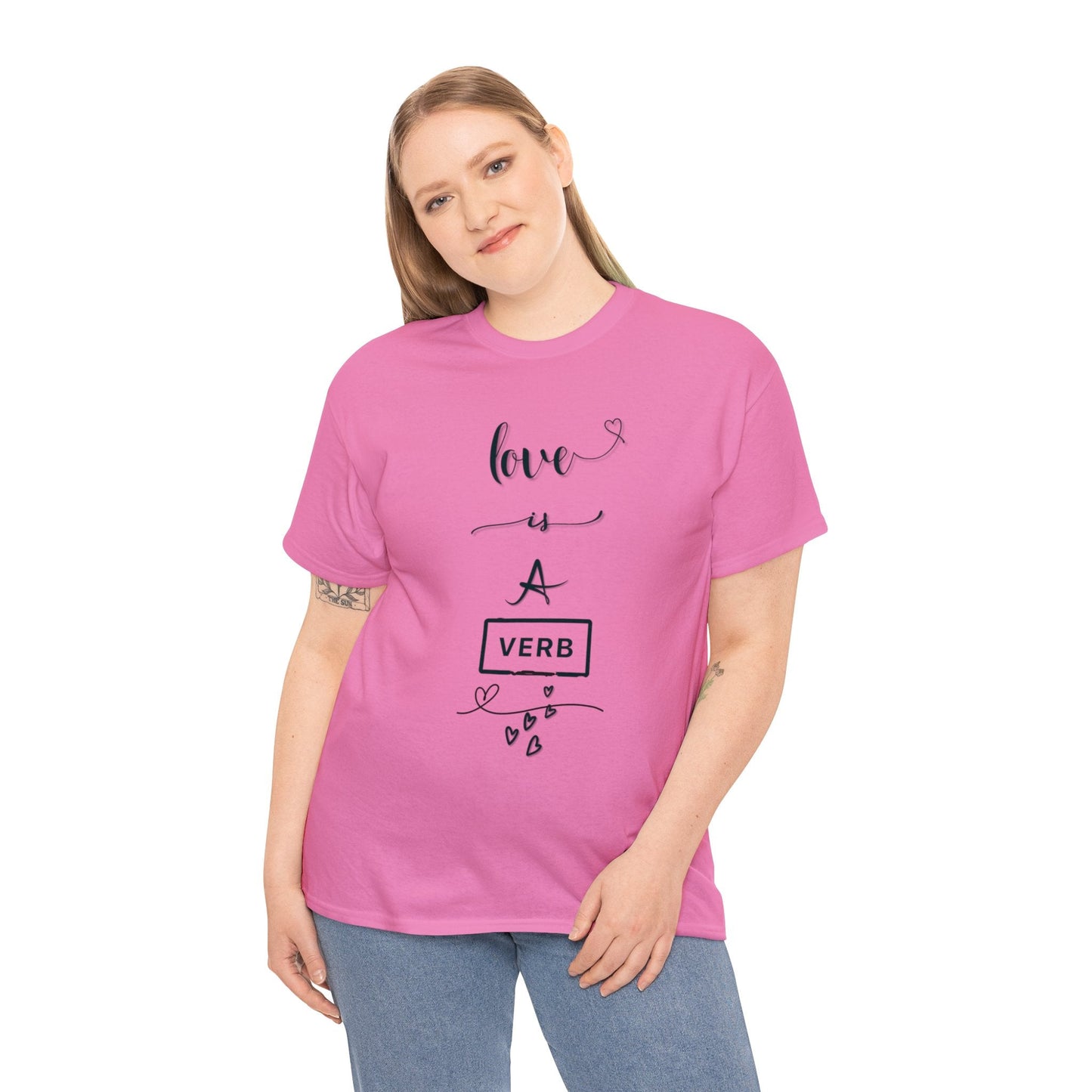 Love is a Verb Shirt, Shirt for Love, Shirt for Valentine, Gift for woman, Gift for teen - Mighty Lifestyle