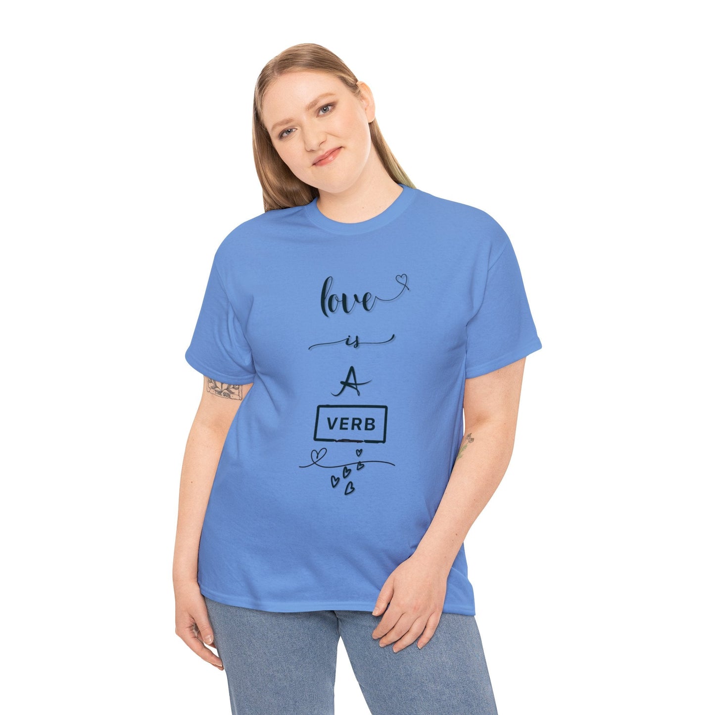 Love is a Verb Shirt, Shirt for Love, Shirt for Valentine, Gift for woman, Gift for teen - Mighty Lifestyle