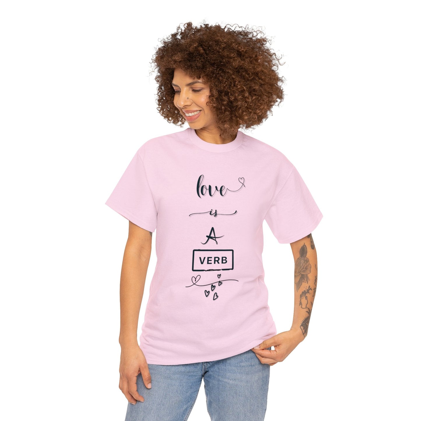 Love is a Verb Shirt, Shirt for Love, Shirt for Valentine, Gift for woman, Gift for teen - Mighty Lifestyle