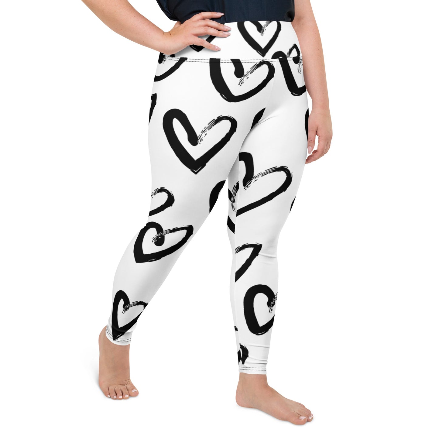 Love Leggings | Heart Tights | Valentine Leggings | All - Over Print Plus Size Leggings - Mighty Lifestyle