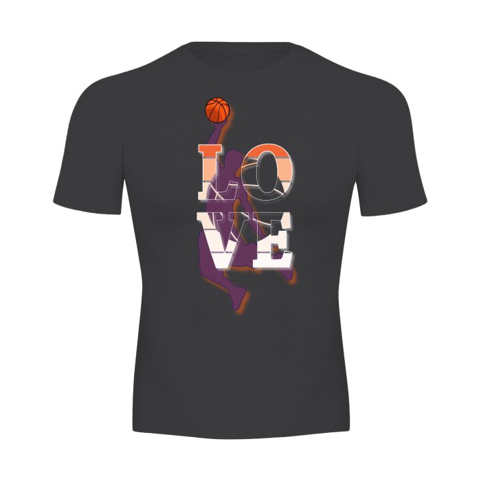 Love of Basketball Men's Raglan Sleeve Sports Tee - Mighty Lifestyle