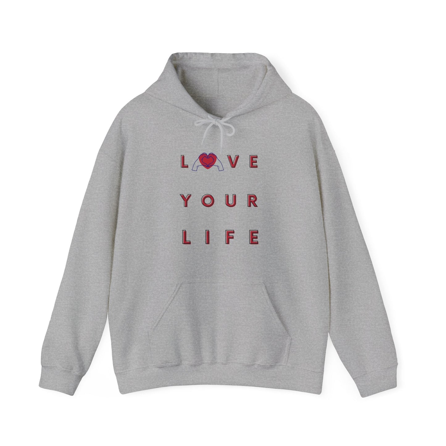 LOVE YOUR LIFE hoodie, Hoodie for Love, Valentine Hoodie, Self Love Hoodie, Self Care Hoodie, Journey of Healing Hoodie, Gift Hoodie - Mighty Lifestyle
