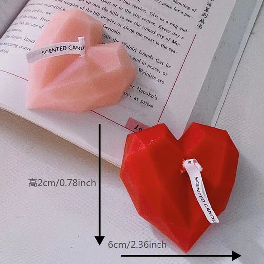 Lovely Diamond Heart Candle | Valentine's Day Gift Heart shaped Decoration with Hand Gift Shooting Small Props Aromatherapy Candle - Mighty Lifestyle