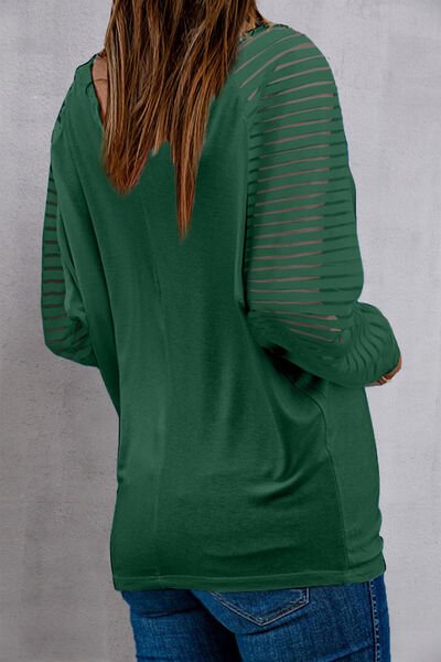 LUCKY V - Neck Raglan Sleeve Blouse - Mighty Lifestyle