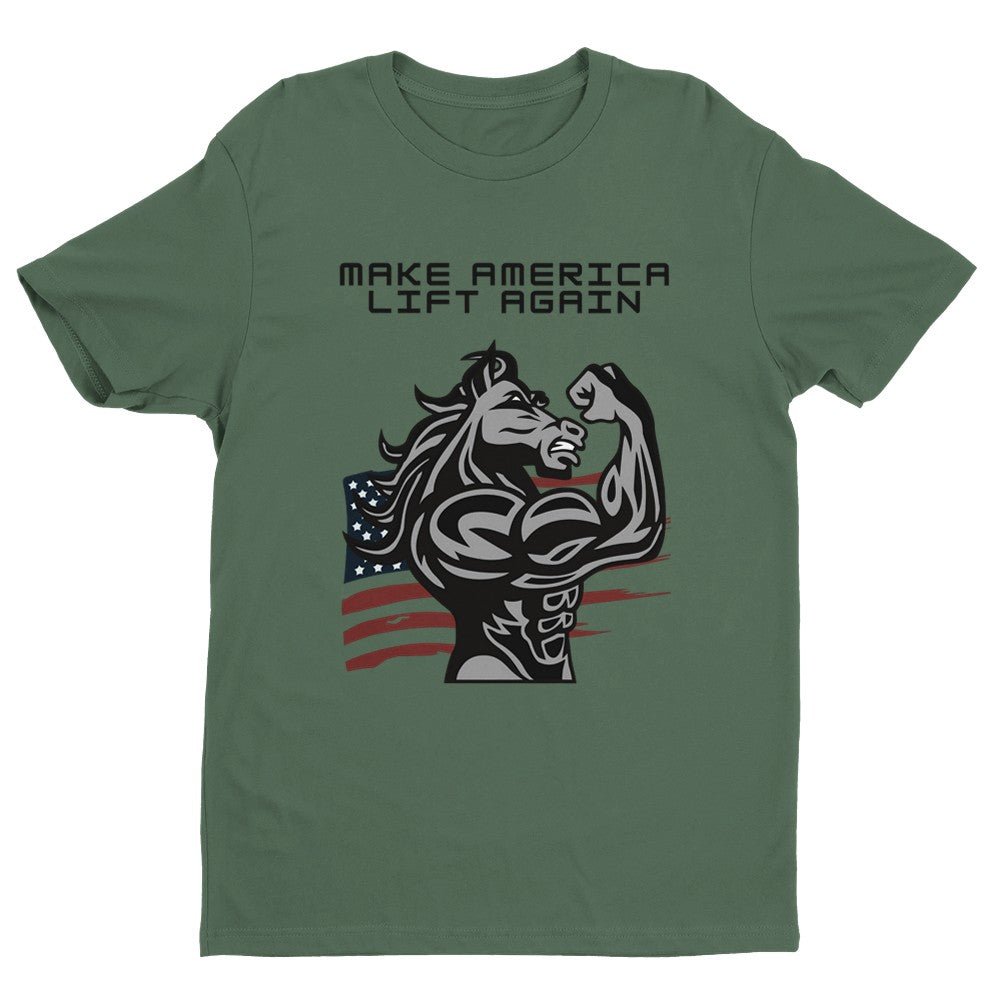 Make America Lift Again Men's Fitted T-Shirt | Gym ShirtFunny Gym Shirt - Crossfit or Gym Shirt for Body Builder. - Mighty Lifestyle