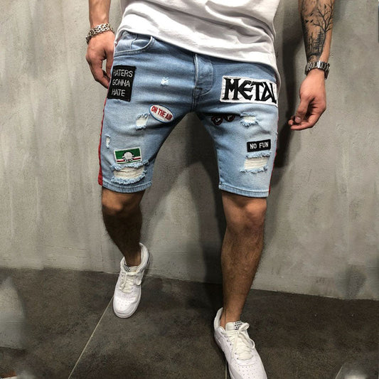 Men Jeans Cool Denim Summer Hot Sale Cotton Casual Men Short Pants Brand Clothing Shorts Camo Mens Denim Shorts - Mighty Lifestyle