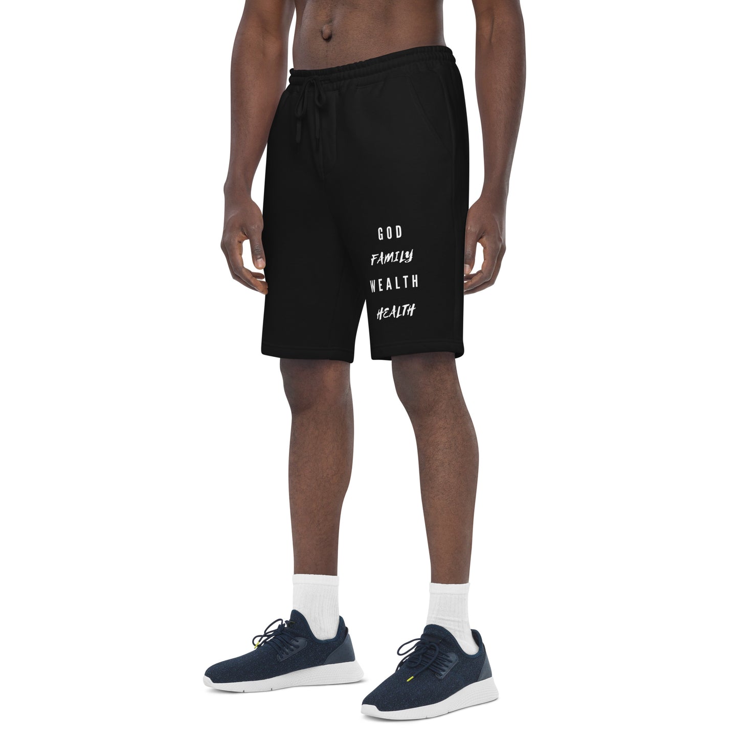 Mighty Lifestyle Fear God Not Man | Priorities| fleece shorts | Casual Christian shorts, Christian lounge shorts, Christian summer shorts, faith based casual shorts, scripture printed casual shorts, trendy Christian shorts, everyday Christian shorts