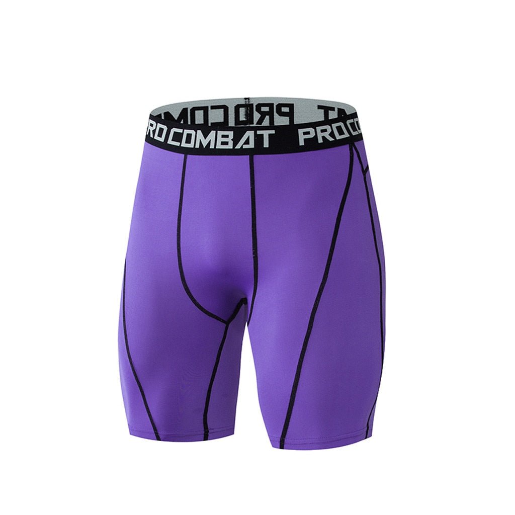 Men's Sports Tights Bodybuilding Shorts Fitness Workout Inseam Gym Knickers Male Muscle Alive Elastic Compression Tights Skinny Leggins Hombre - Mighty Lifestyle