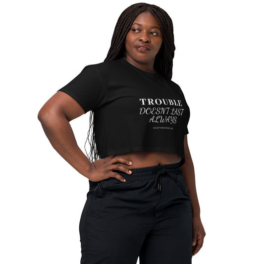Mighty Lifestyle trouble doesn’t last always Women’s crop top|Christian shirts for teen girls, Christian shirts for women, casual trendy Christian shirts, faith based graphic tees, Christian apparel for everyday wear, inspirational scripture shirts