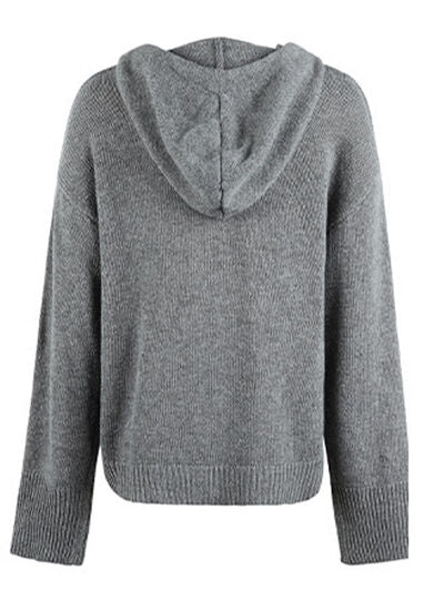 The Kadee Cardigan | Drawstring Button Up Hooded Cardigan