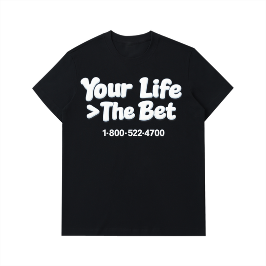Your Life Is Greater Than the Bet Unisex Heavyweight Cotton T-Shirt – Gambling Addiction Awareness & Recovery Support Tee
