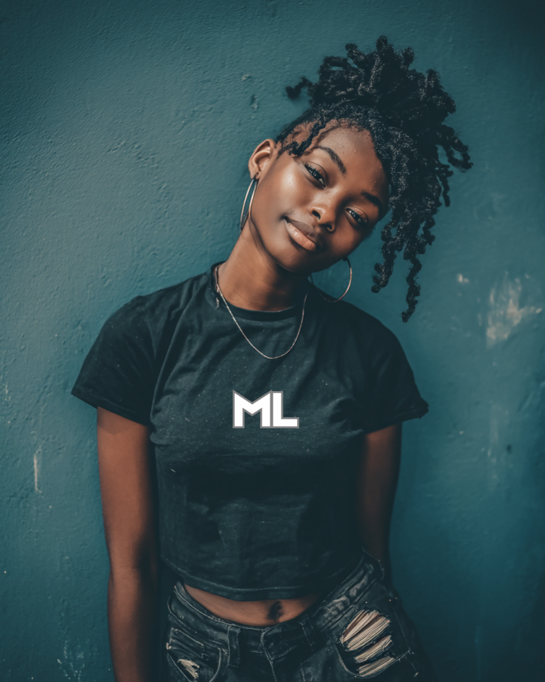 ML Crop Halter Baby Tee Seamless T-Shirt