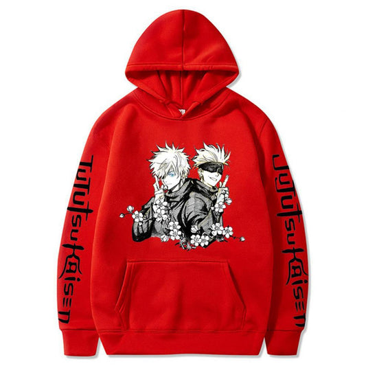 Anime Hoodie, Japanese anime spell battle, Gojo Goku, new student creative hoodie Gojo Satoru & Suguru Geto Jujutsu Kaisen Hoodie – Anime Spell Battle Graphic Hoodie | Unisex Streetwear Pullover for Fall & Winter | Mighty Lifestyle