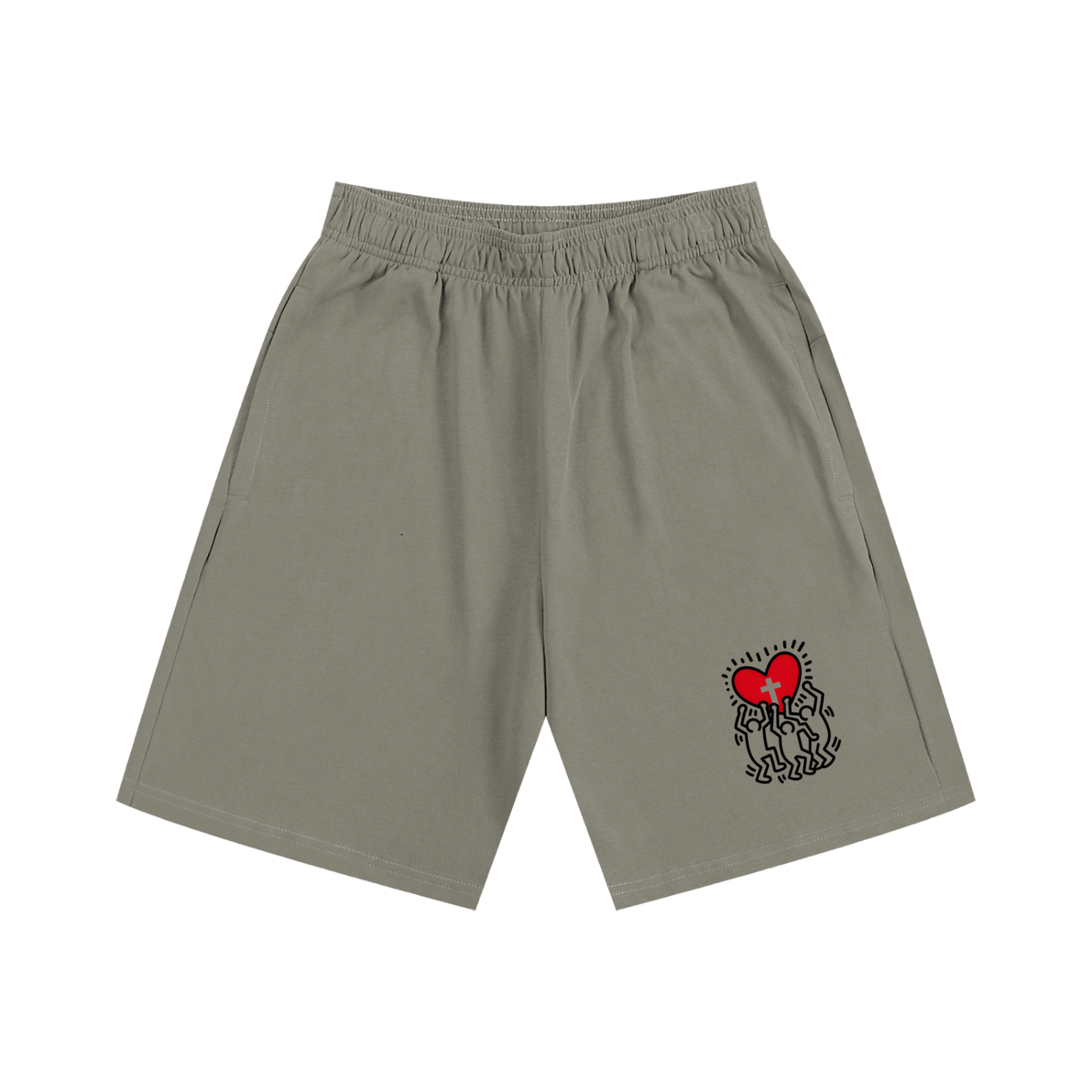 Hearts Above Inspired by Artistry of RH Essential Heavyweight Cotton Shorts