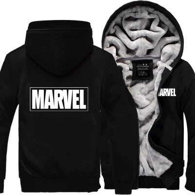 Trendy Zipper Hoodie, Captain America New Winter Jackets and Coats Marvel hoodie Hooded Thick Zipper Men Sweatshirts Free shipping MARVEL cosplay