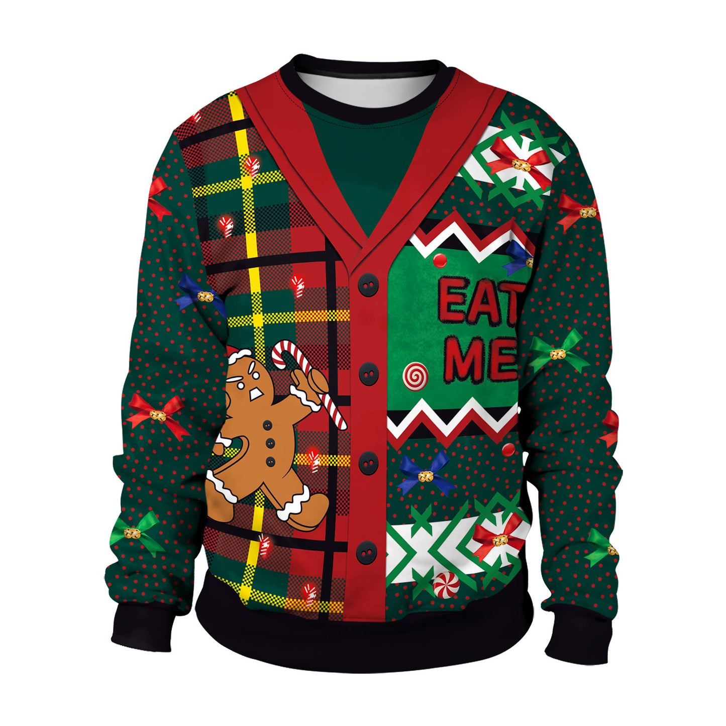 Ugly Sweater For Christmas Party Holiday Party Sweater reindeer round neck hoodie