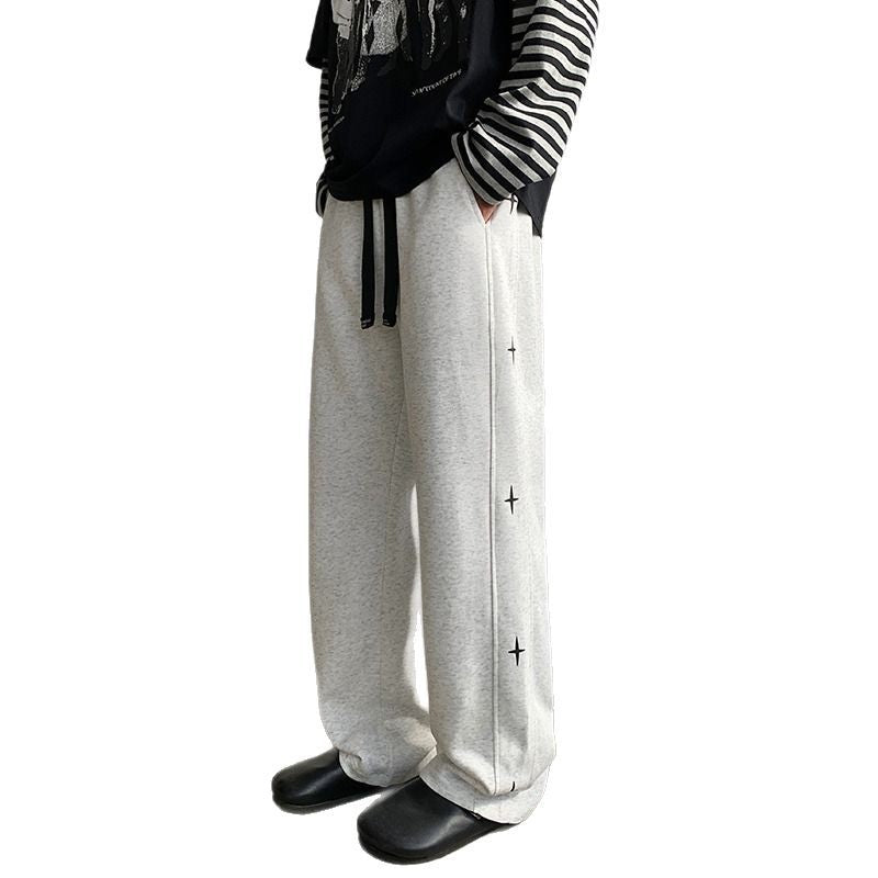 Unisex Star Printed Sweatpants – Casual Streetwear Joggers for Men and Women | Side star printed casual sweatpants for men and women