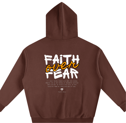 Faith Over Fear Oversize Fleeced Hoodie