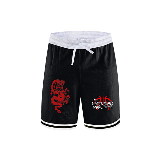 BW Dragon Hearted Classic Stripe Trim Basketball Shorts | Basketball Warehouse Dragon Hearted Classic Stripe Trim Men’s Basketball Shorts – Lightweight Polyester, Loose Fit
