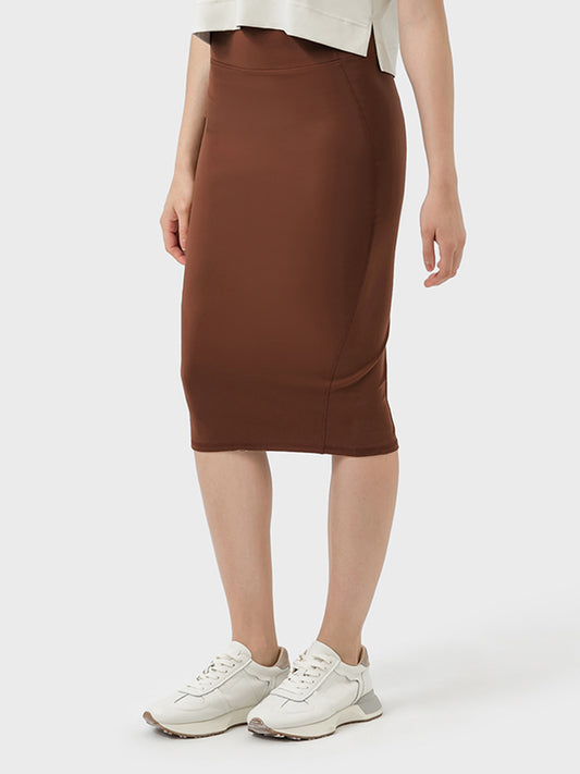 Sonya Slit Wrap Active Skirt | Work Skirt | Casual Comfortable Skirt | Pencil Skirt