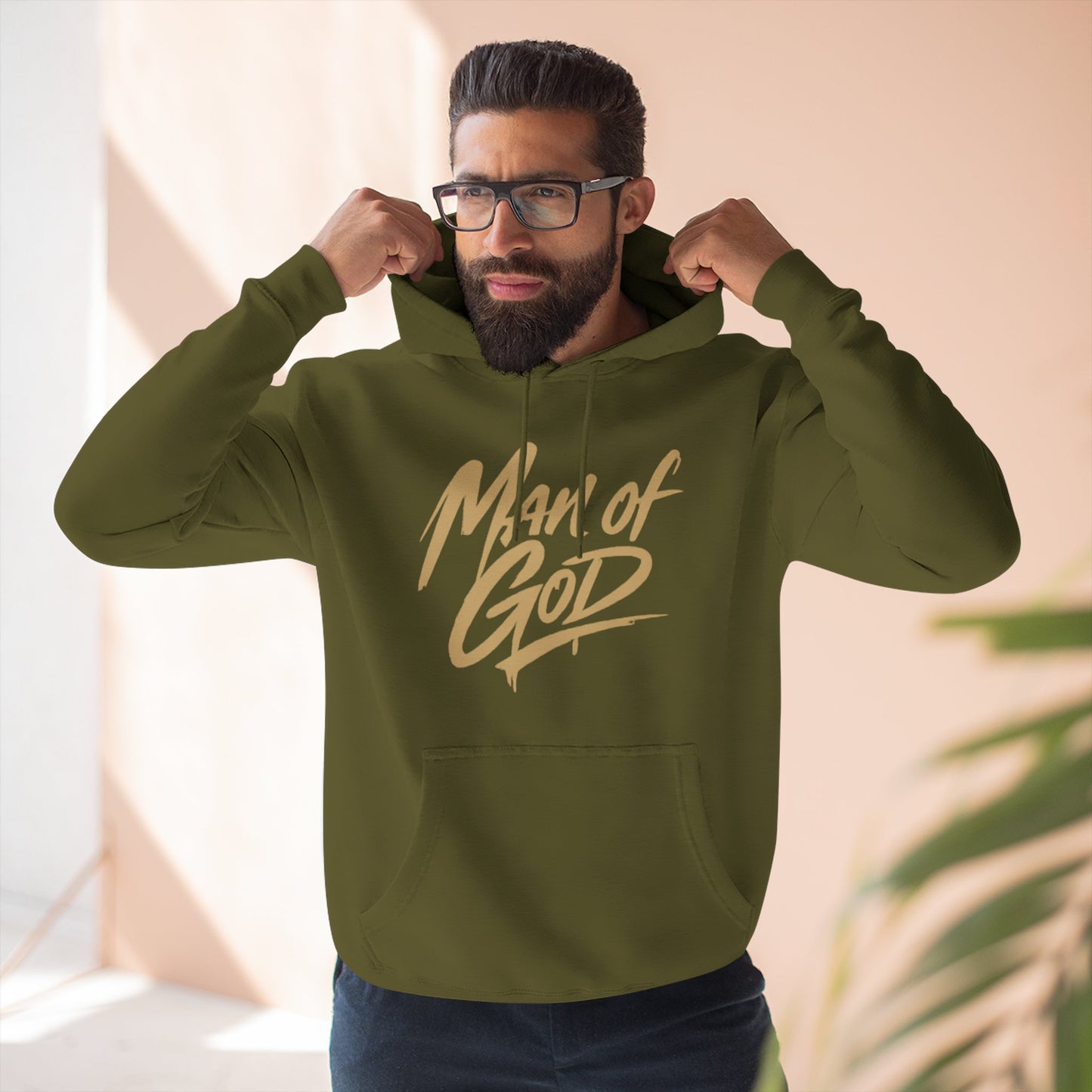 Man of God “Fearfully and Wonderfully Made" Hoodie — Three-Panel Fleece Faith Based Hoodie Christian Hoodie Jesus Hoodie God Hoodie