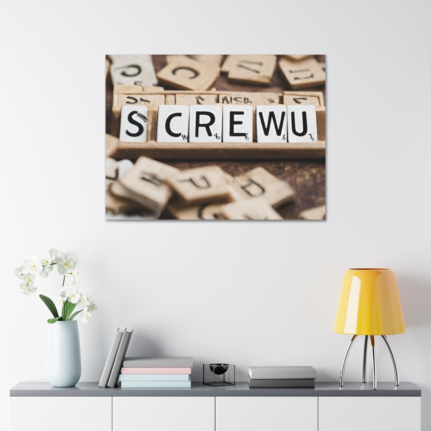 Screw U | Funny Canvas Art | Wall Art | Wall Decor | Office Art | Canvas Stretched, 1.5''