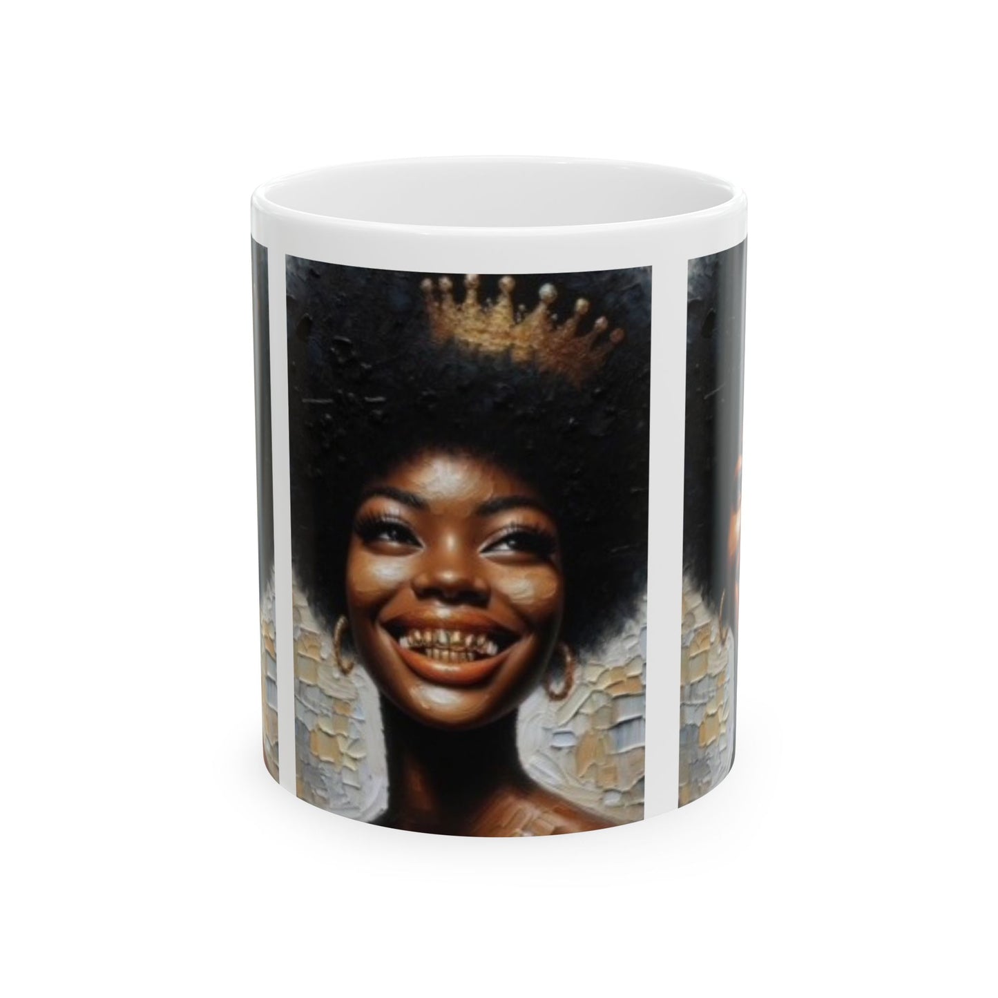 Queenie Gold | Modern Art | Grill Art Ceramic Mug, 11oz