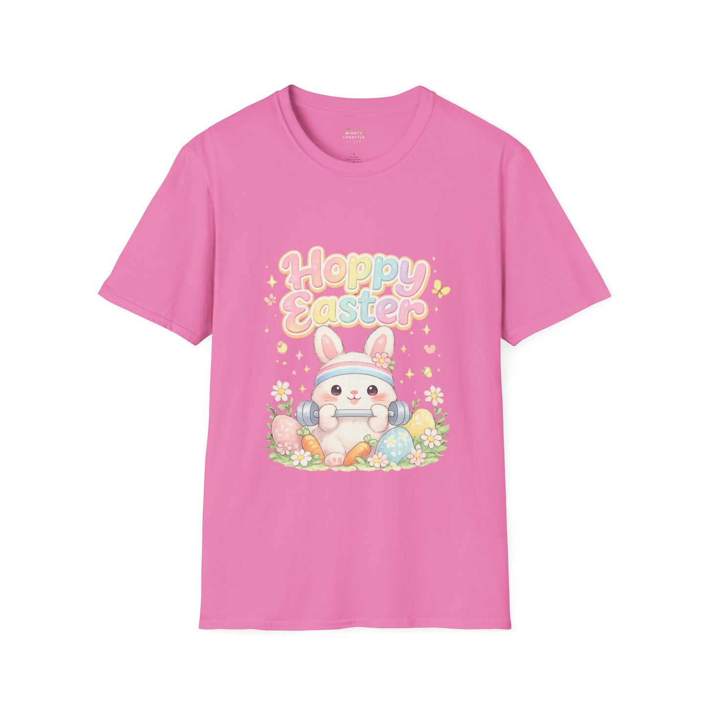 Happy Easter Bunny Graphic Tee – Cute Pastel Easter Shirt for Women, Spring Holiday Outfit, Easter Egg Hunt Shirt