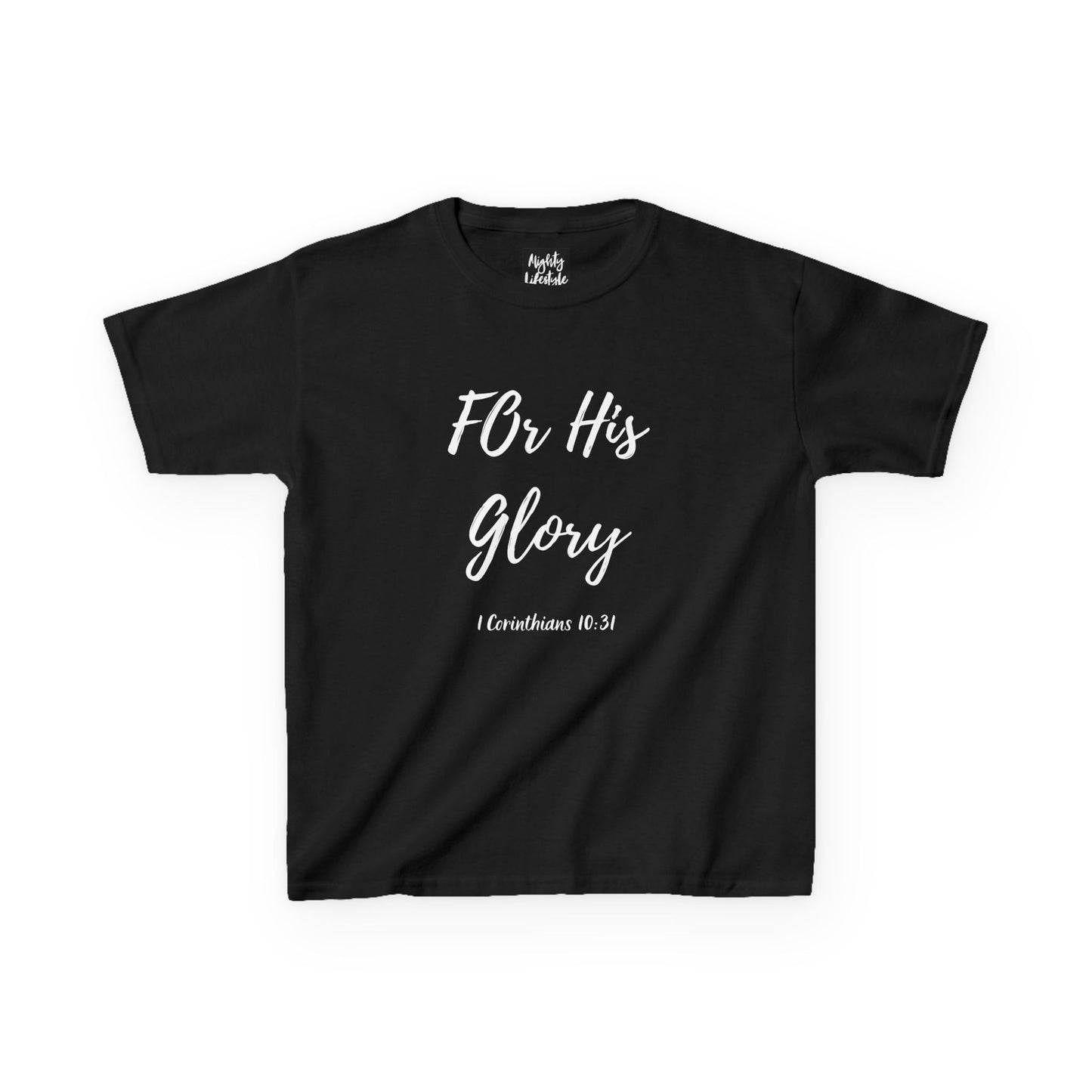ML - For His Glory - Scripture Kids Tee - For His Glory, Faith-Based Gift, Christian Kids T-Shirt, Religious Apparel, Church Outing Wear