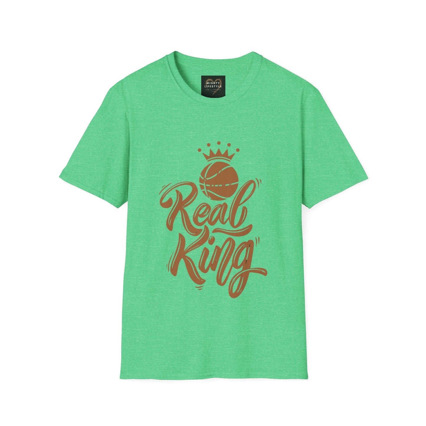 Real King | Basketball Shirt | Men’s Basketball King Shirt | Sports Shirt | Baller Shirt | Mighty Lifestyle |  Softstyle T-Shirt