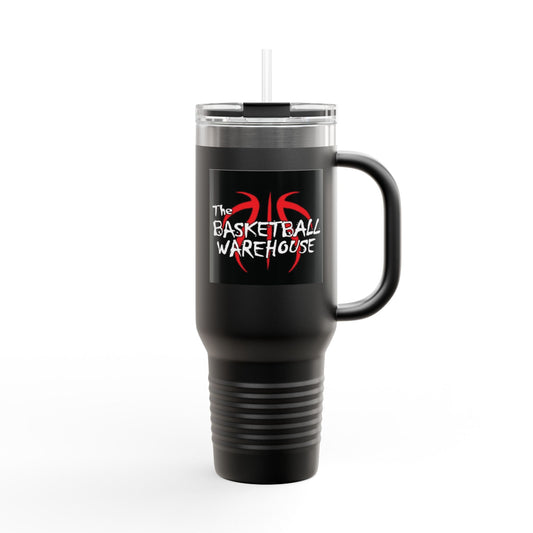 BW My Heart Is On The Court Basketball Insulated Travel Mug - 40oz - Perfect for Sports Enthusiasts