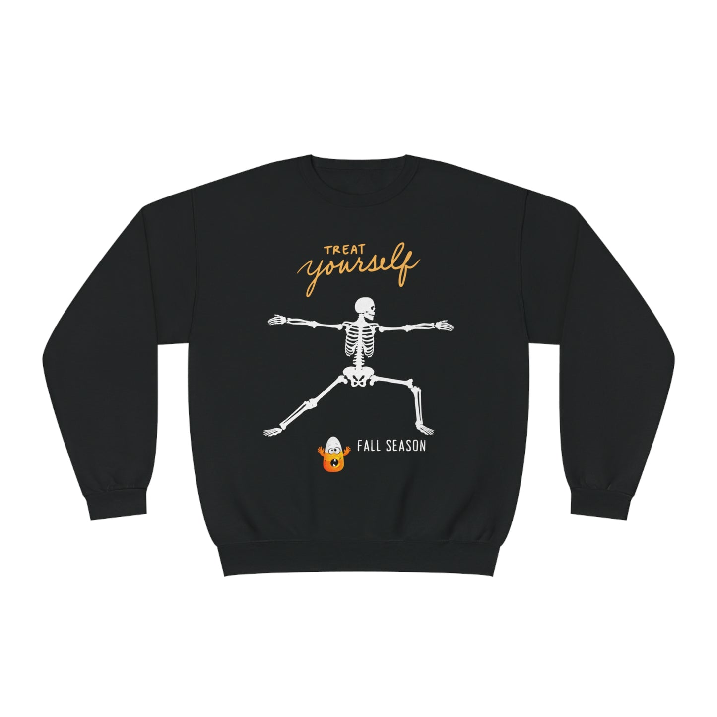 Treat Yourself Fall Sweater, Halloween Sweatshirt, Fall Season, Spooky Sweater, Scary Sweater, Unisex NuBlend® Crewneck Sweatshirt