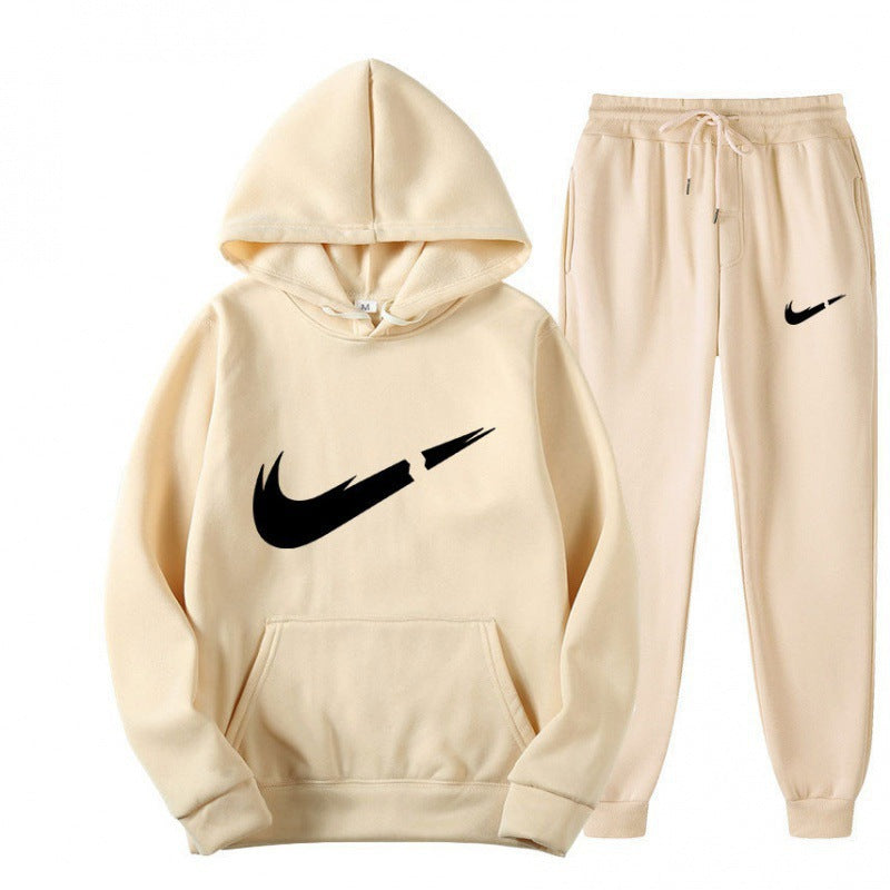 Unisex Hooded Tracksuit Set for Men & Women – Casual Sport Hoodie and Jogger Pants Matching Outfit – Spring Fall Activewear Set – Streetwear Loungewear 2-Piece Sweats Sporty Men's Hooded Casual Tracksuit Set, Spring Fashion Unisex Leisure Sportswear Fit