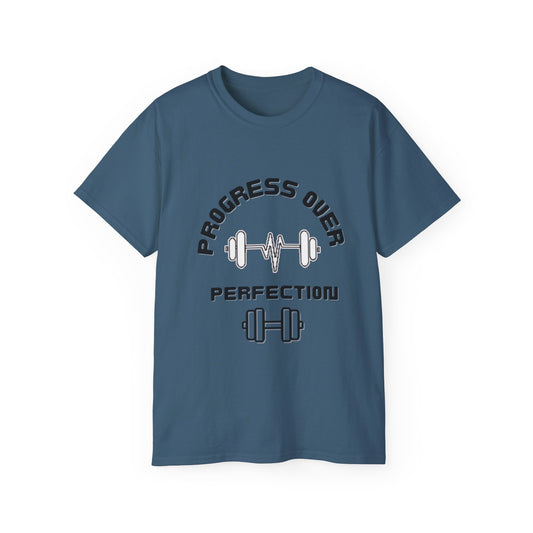 Progress over Perfection Gym Tee, Gym Shirt, Motivational Gym Tshirt, Gym Tshirt for men and women