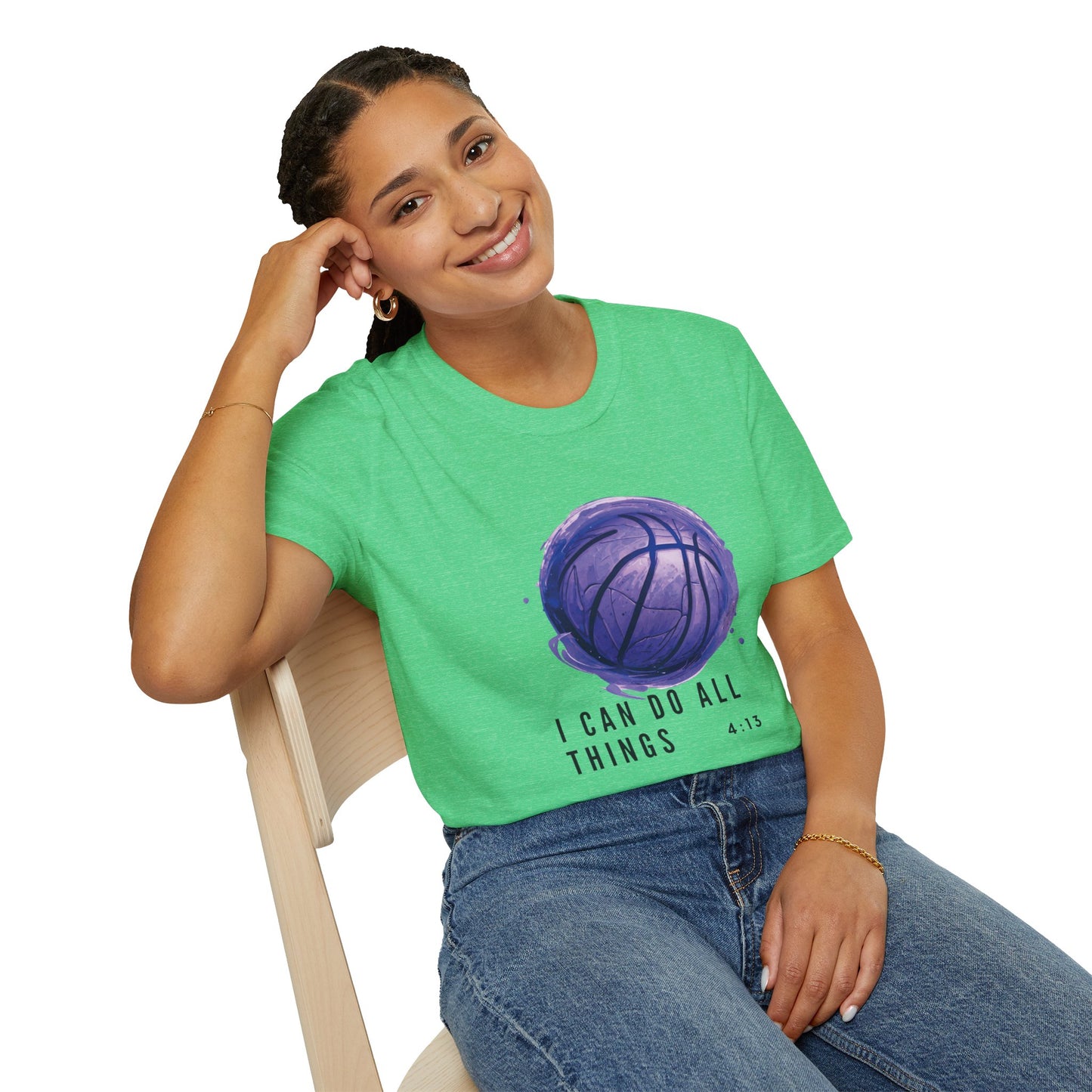 I Can Do All Things | Travel Basketball| AAU Basketball | Basketball Shirt | Unisex Basketball Shirt | Sports Shirt | Baller Shirt | Mighty Lifestyle | Softstyle T-Shirt - Mighty Lifestyle