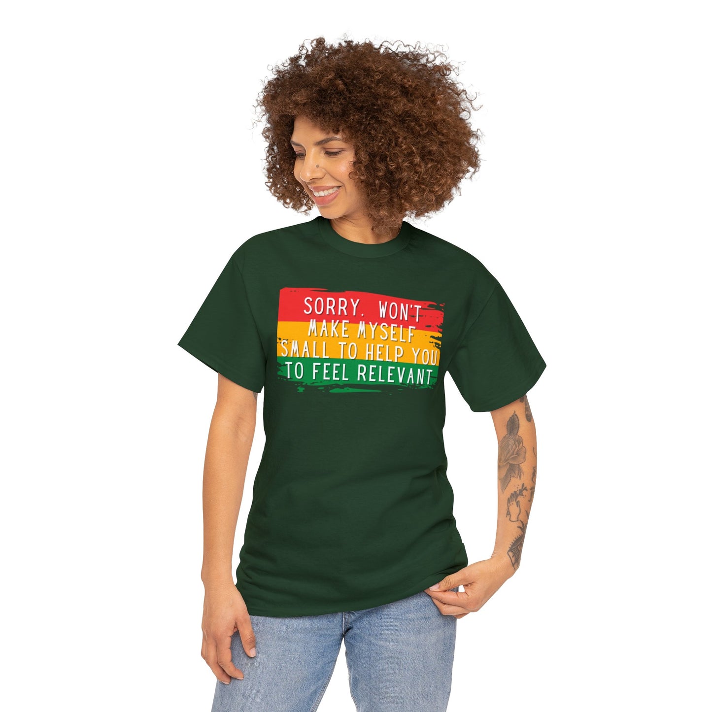 Unapologetic Shirt, Sorry Won't Make Myself Smaller, Shirt for Black History, Shirt for BIPOC, Shirt For Black Pride