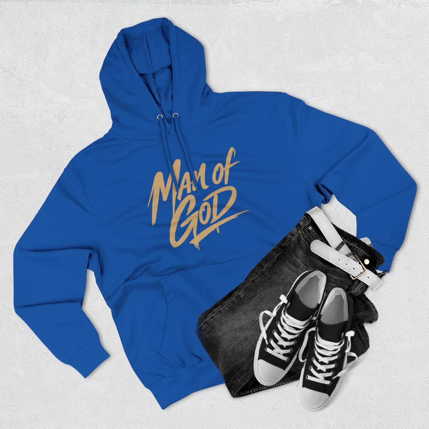 Man of God “Fearfully and Wonderfully Made" Hoodie — Three-Panel Fleece Faith Based Hoodie Christian Hoodie Jesus Hoodie God Hoodie