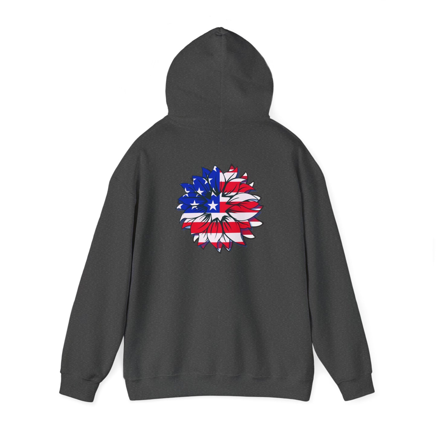 SUNFLOWER US FLAG hoodie, Hoodie for patriots, Gift for American Pride