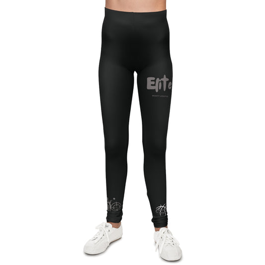 Gray Black BW Basketball Youth Elite Different Leggings - Stylish Activewear for Confidence and Individuality