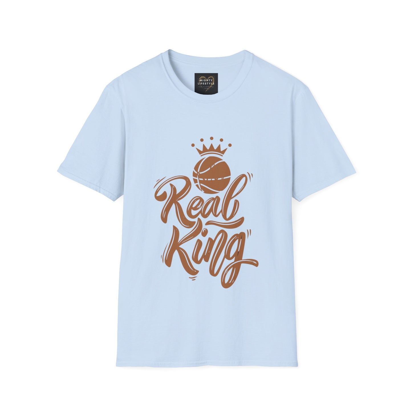 Real King | Basketball Shirt | Men’s Basketball King Shirt | Sports Shirt | Baller Shirt | Mighty Lifestyle |  Softstyle T-Shirt