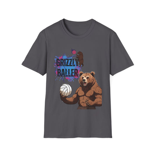 Grizzly Baller Volley Shirt, Baller Shirt, Trendy Comfortable Shirt, Sports Shirt, Gym Shirt, Unisex Softstyle T-Shirt - Mighty Lifestyle