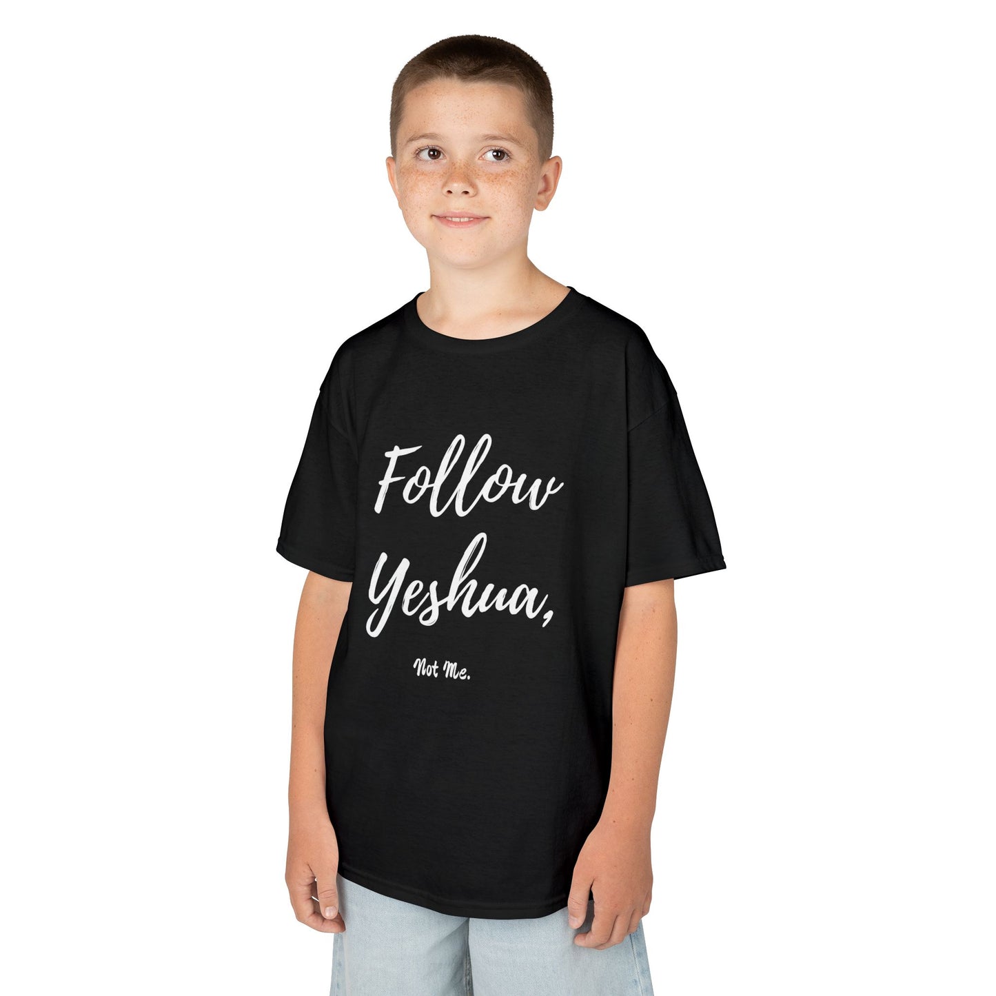 ML - Follow Yeshua, Not Me - Yeshua Kids Tee | Fun Christian T-Shirt for Faith Kids, Religious Gifts, Spiritual Wear, Kids' Tshirt