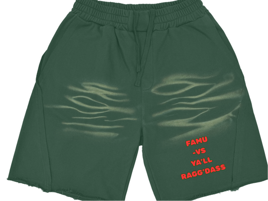 Florida A&M U Shorts Florida A&M University Shorts FL A&M U Rattler Proud Rattler Vintage Washed Tiger Stripes Short Pants Unisex