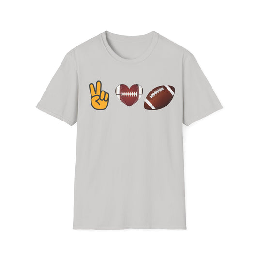 Peace Love Football Shirt, Shirt for Football, Gift for football