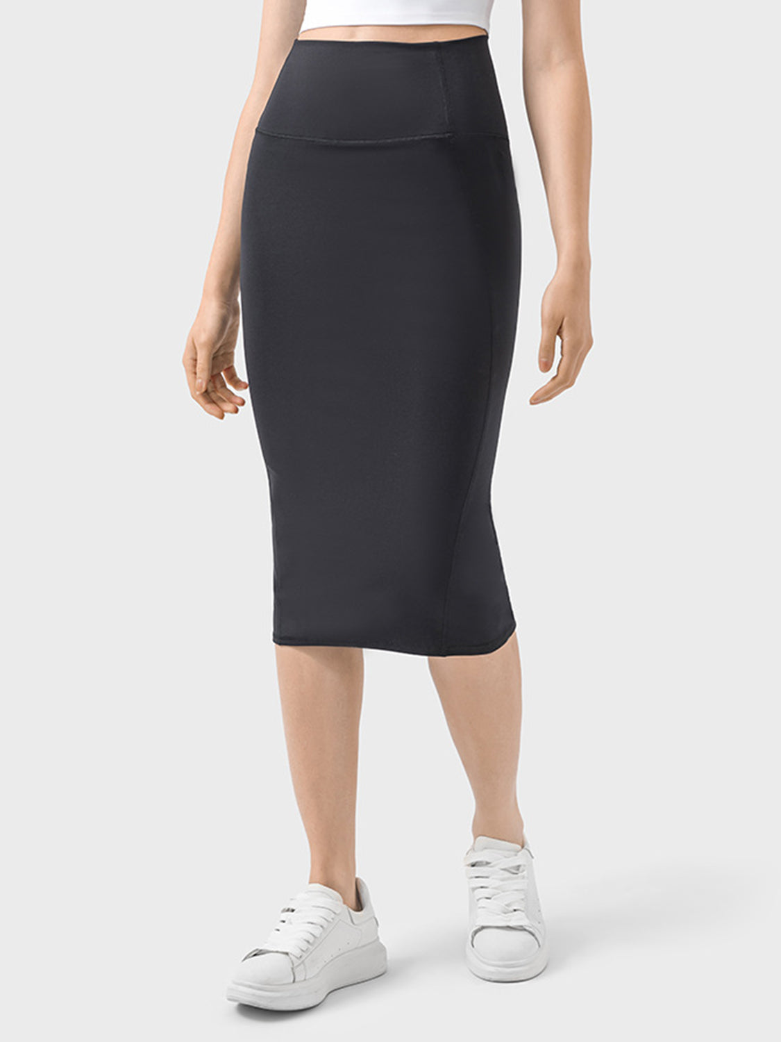 Sonya Slit Wrap Active Skirt | Work Skirt | Casual Comfortable Skirt | Pencil Skirt