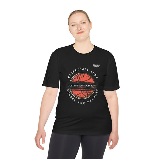 BW Basketball Aunt Moisture Wicking Tee | Sports Gift, Athleisure Wear, Unisex Workout Shirt, Gift for Aunt, Basketball Enthusiast Apparel