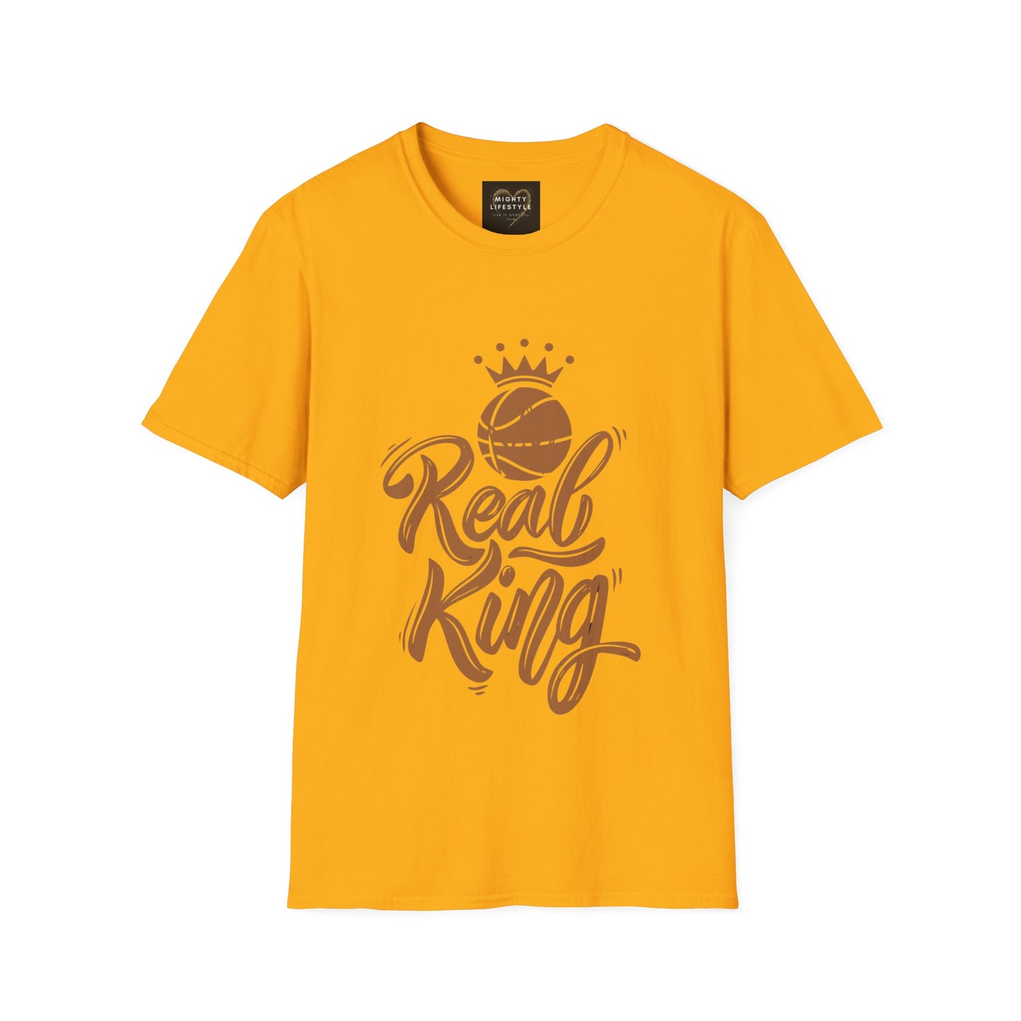 Real King | Basketball Shirt | Men’s Basketball King Shirt | Sports Shirt | Baller Shirt | Mighty Lifestyle |  Softstyle T-Shirt